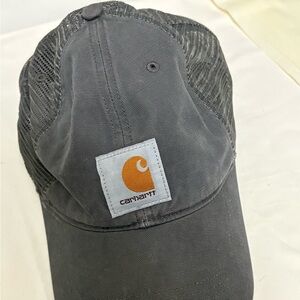 Carhartt Men's OSFA Gray Trucker Snap Back Cap Hat Mesh Back Embroidered Logo